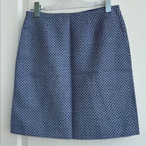 Boden Blue British Wool-Linen Blend Miniskirt